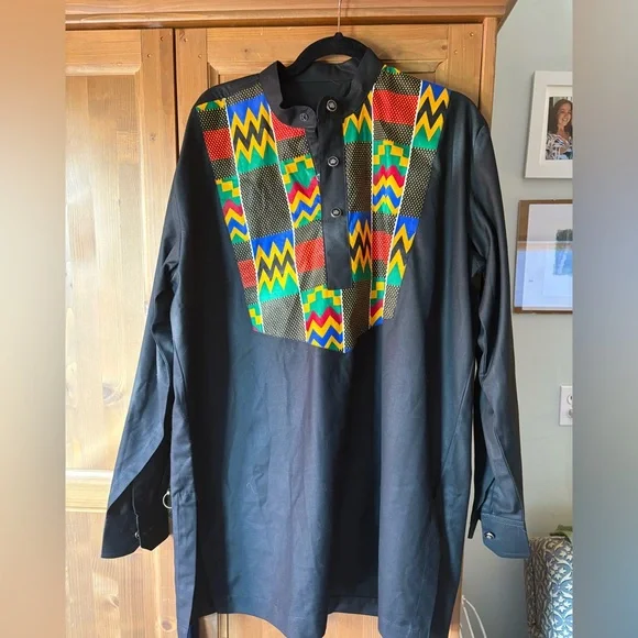 Black/Multicolor Men's Jacket - Picture 6 of 6